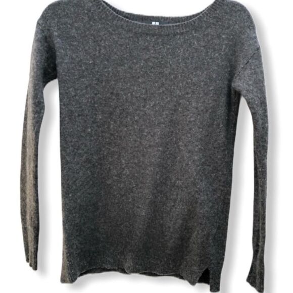 Uniqlo Boat Neck Sweater‎ With Cashmere Gray - Picture 1 of 9